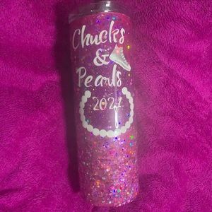 Chucks and Pearls tumbler